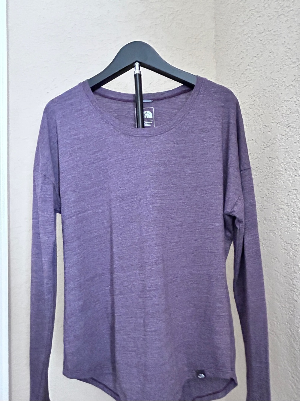 The North Face Women's Heather Purple Long-Sleeve Tee